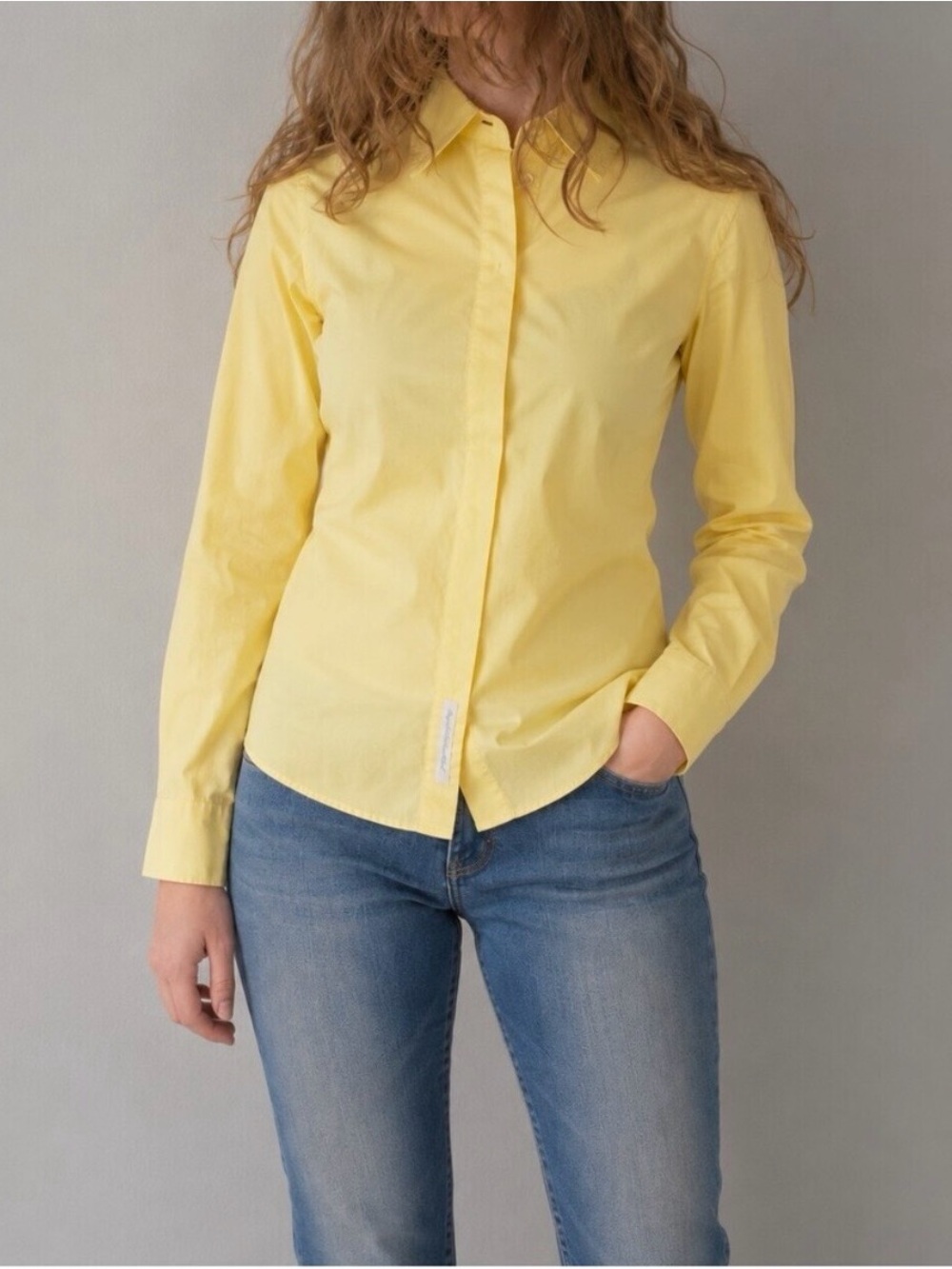Barbour Original Oxford Pastel Yellow Shirt Womens 8 US